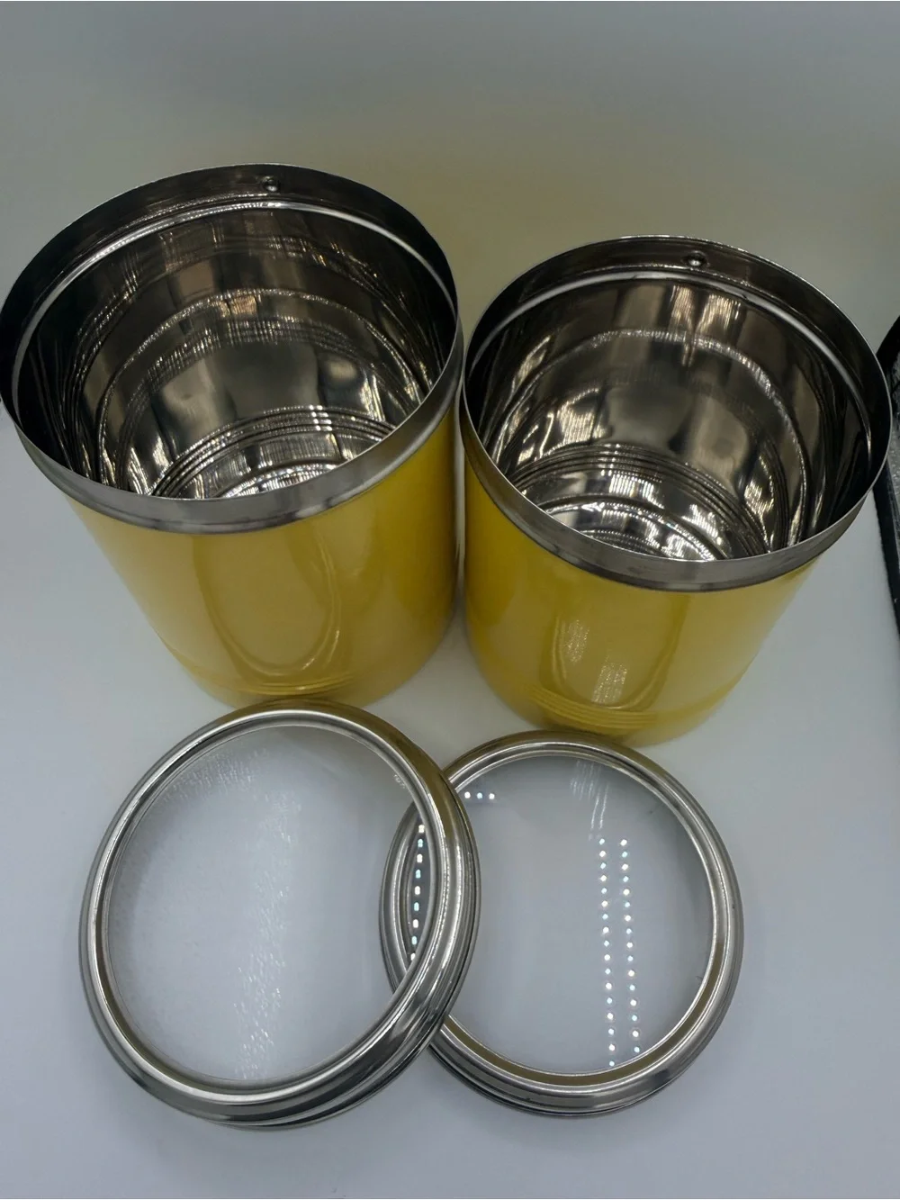 VTG Stainless Canister Set Nesting Kitchen Storage Mid Century